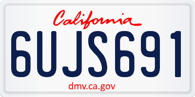 CA license plate 6UJS691