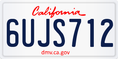 CA license plate 6UJS712