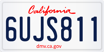 CA license plate 6UJS811