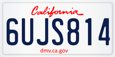 CA license plate 6UJS814