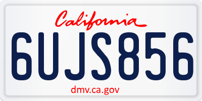 CA license plate 6UJS856