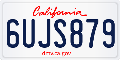 CA license plate 6UJS879