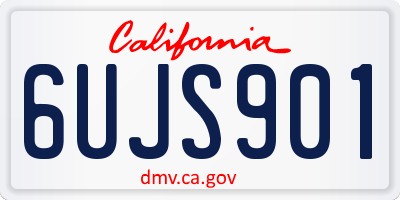 CA license plate 6UJS901