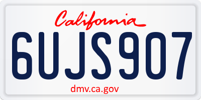CA license plate 6UJS907