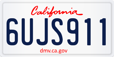 CA license plate 6UJS911