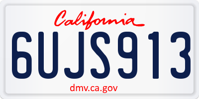 CA license plate 6UJS913