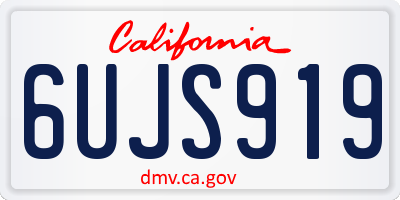 CA license plate 6UJS919