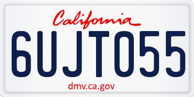 CA license plate 6UJT055