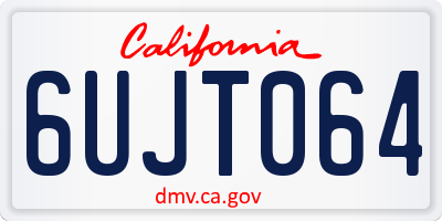 CA license plate 6UJT064