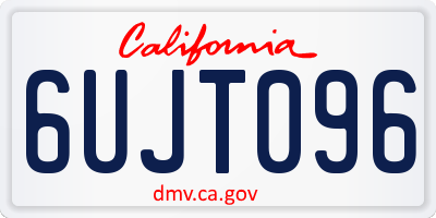CA license plate 6UJT096