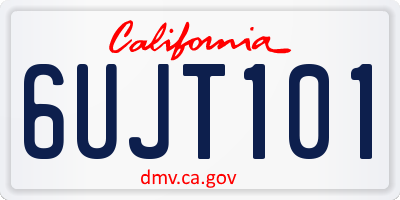 CA license plate 6UJT101