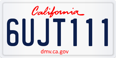 CA license plate 6UJT111