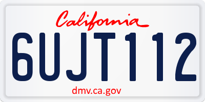 CA license plate 6UJT112