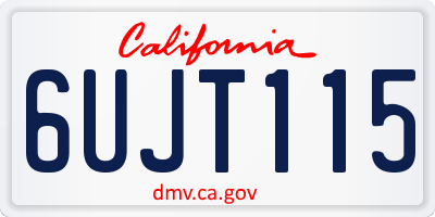 CA license plate 6UJT115