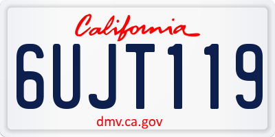 CA license plate 6UJT119