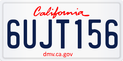 CA license plate 6UJT156