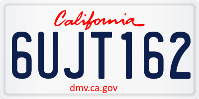 CA license plate 6UJT162