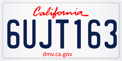 CA license plate 6UJT163
