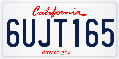 CA license plate 6UJT165