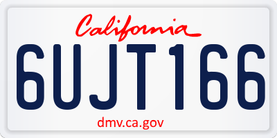 CA license plate 6UJT166