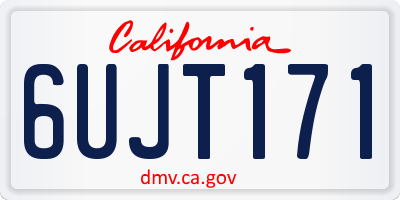 CA license plate 6UJT171