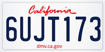 CA license plate 6UJT173