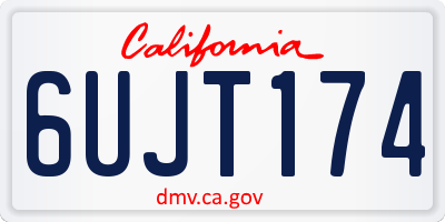 CA license plate 6UJT174