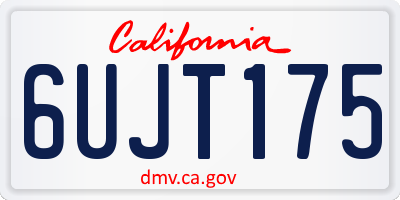 CA license plate 6UJT175