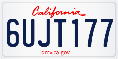 CA license plate 6UJT177