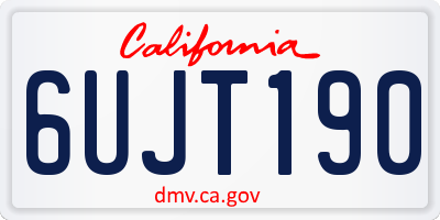 CA license plate 6UJT190