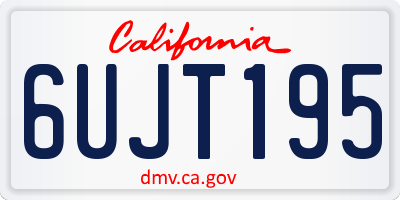 CA license plate 6UJT195