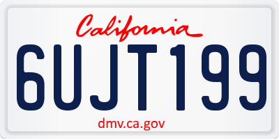 CA license plate 6UJT199