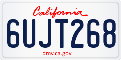 CA license plate 6UJT268