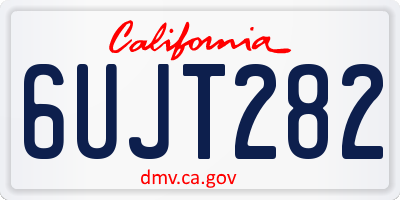CA license plate 6UJT282