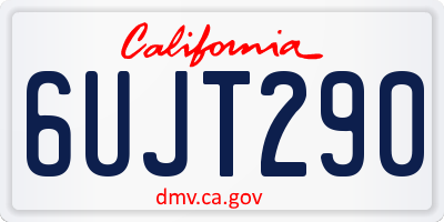 CA license plate 6UJT290