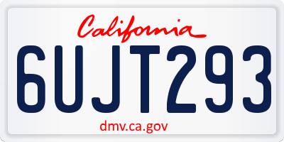 CA license plate 6UJT293