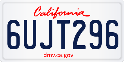 CA license plate 6UJT296