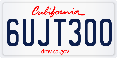 CA license plate 6UJT300