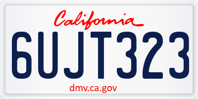 CA license plate 6UJT323
