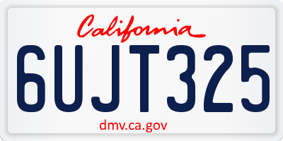CA license plate 6UJT325