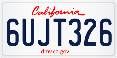 CA license plate 6UJT326