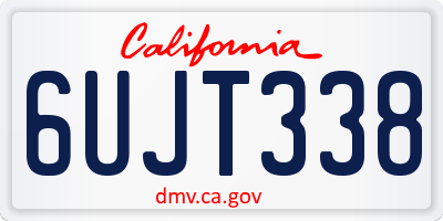 CA license plate 6UJT338