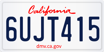 CA license plate 6UJT415