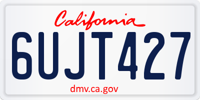 CA license plate 6UJT427