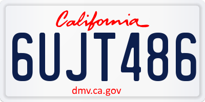 CA license plate 6UJT486