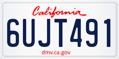 CA license plate 6UJT491