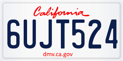 CA license plate 6UJT524