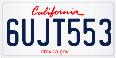 CA license plate 6UJT553