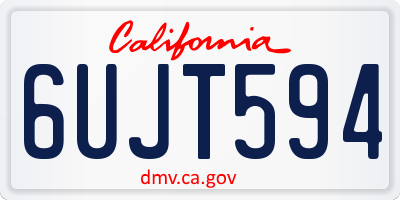 CA license plate 6UJT594