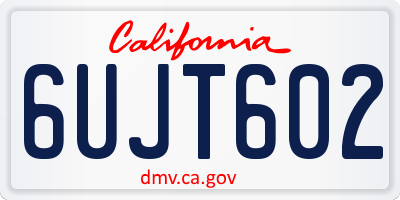 CA license plate 6UJT602